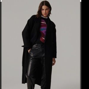 Ba&sh black wool trench coat, size 0 XS! Worn once and sold out everywhere